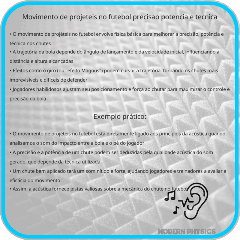 Movimento de Projéteis no Futebol | Precisão, Potência e Técnica
