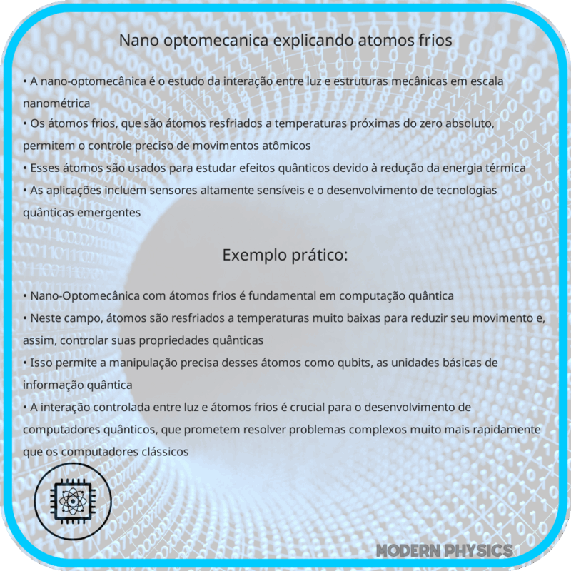 Nano-Optomecânica | Explicando Átomos Frios