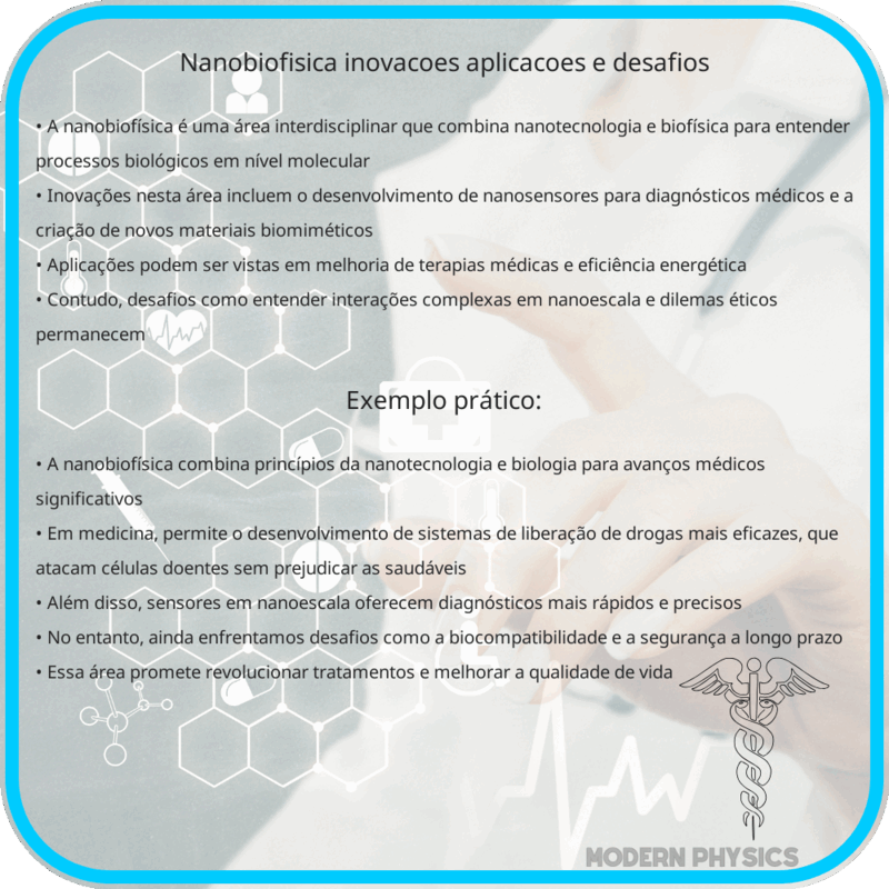 Nanobiofísica | Inovações, Aplicações e Desafios