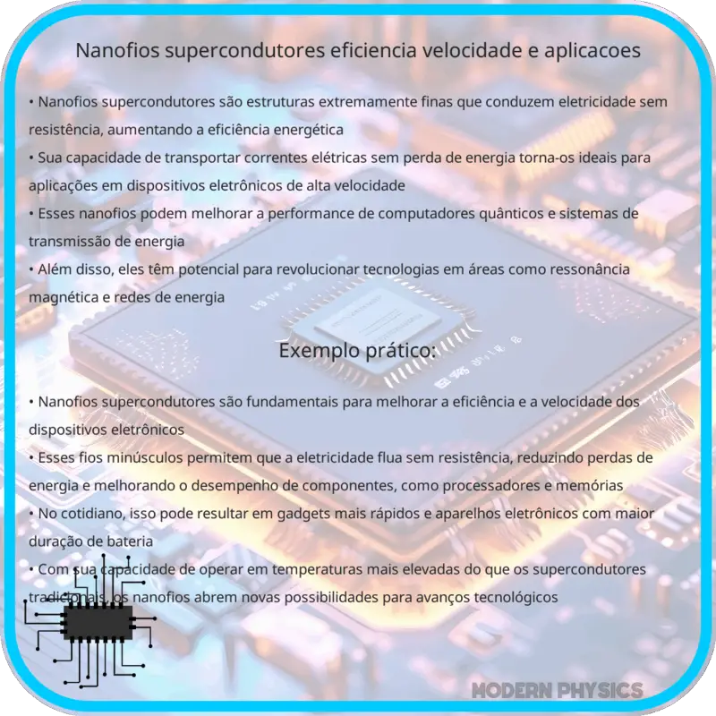 Nanofios Supercondutores: Eficiência, Velocidade e Aplicações