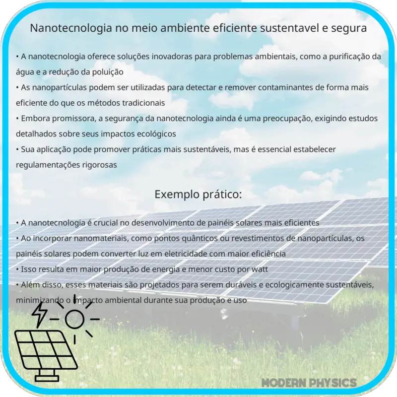 Nanotecnologia no Meio Ambiente: Eficiente, Sustentável e Segura