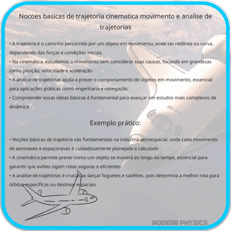 Noções Básicas de Trajetória | Cinemática, Movimento e Análise de Trajetórias