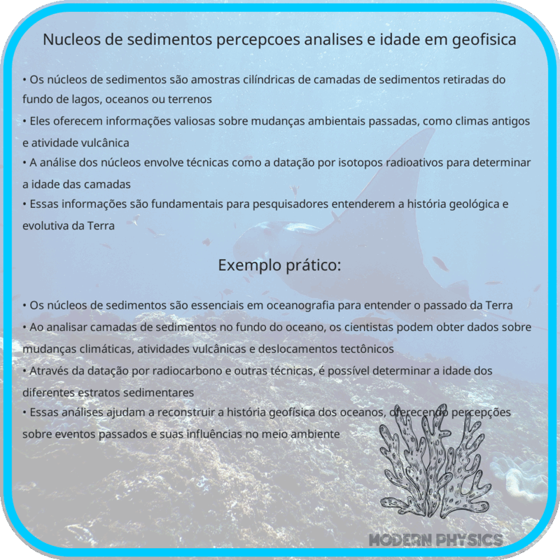 Núcleos de Sedimentos | Percepções, Análises e Idade em Geofísica