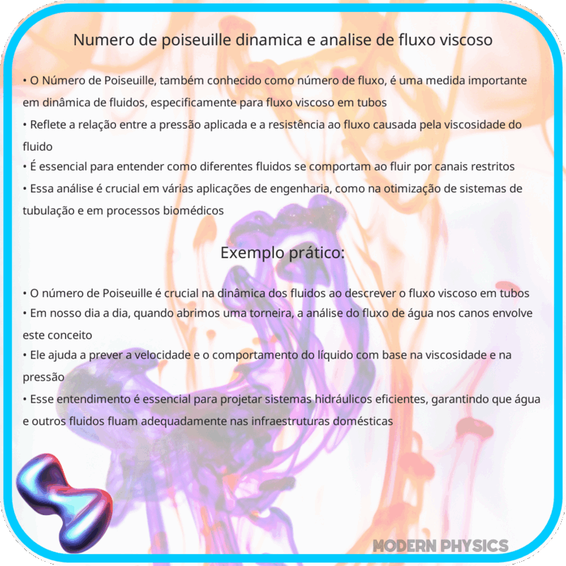 Número de Poiseuille | Dinâmica e Análise de Fluxo Viscoso