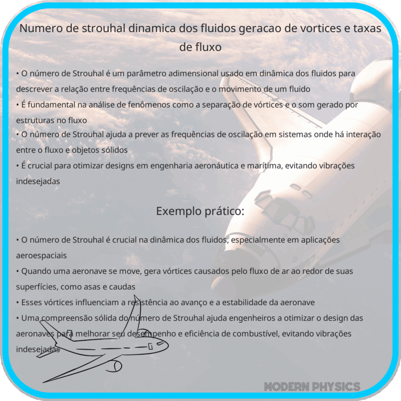 Número de Strouhal | Dinâmica dos Fluidos, Geração de Vórtices e Taxas de Fluxo