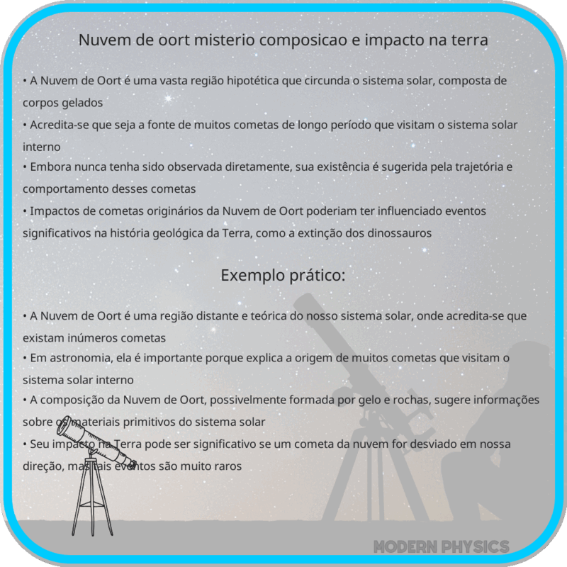 Nuvem de Oort | Mistério, Composição e Impacto na Terra