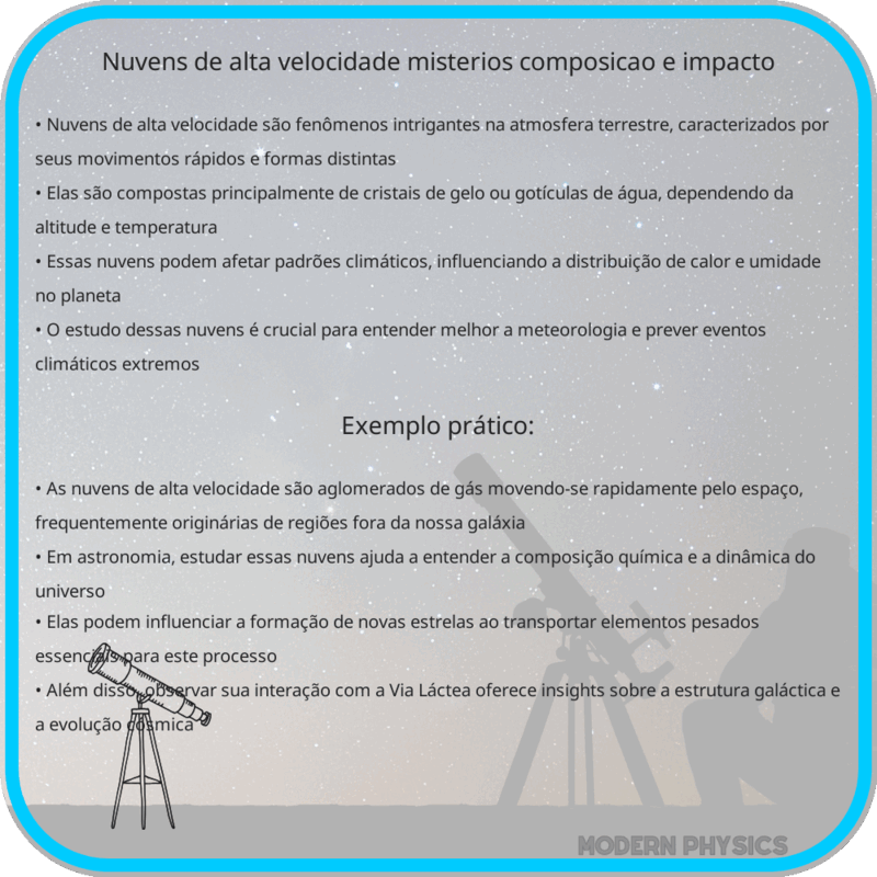 Nuvens de Alta Velocidade | Mistérios, Composição e Impacto