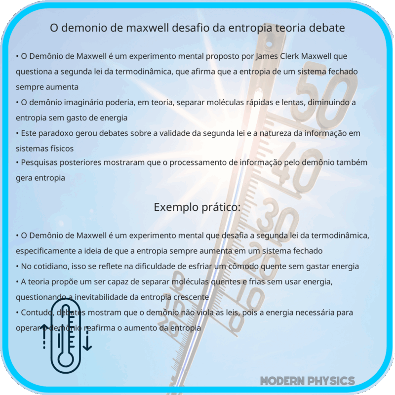 O Demônio de Maxwell | Desafio da Entropia, Teoria & Debate