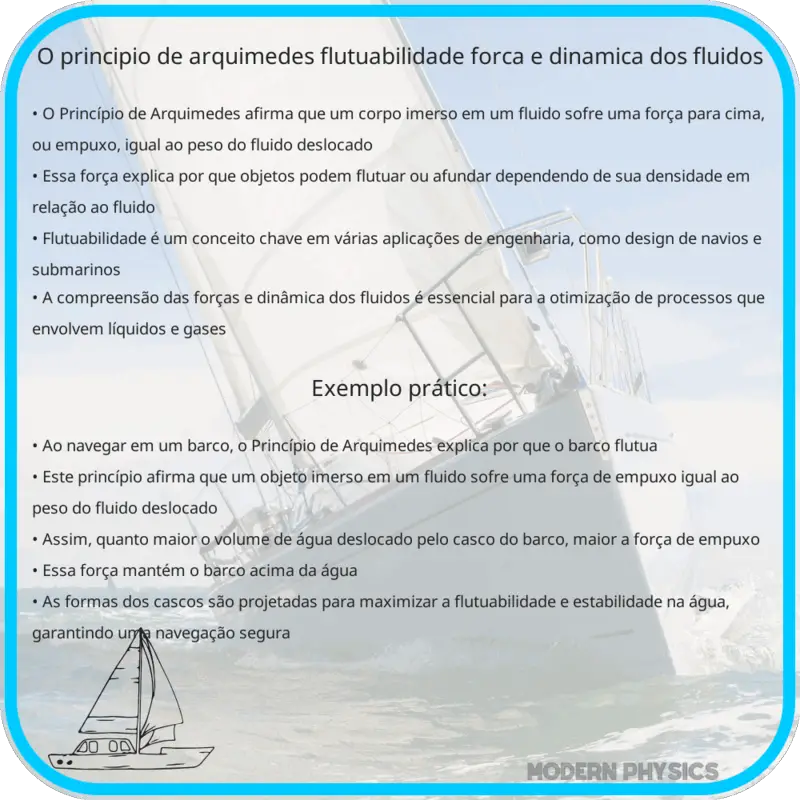 O Princípio de Arquimedes: Flutuabilidade, Força e Dinâmica dos Fluidos