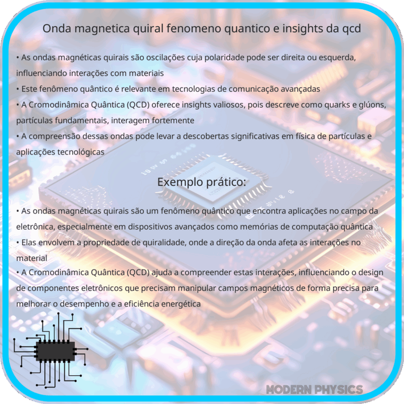 Onda Magnética Quiral | Fenômeno Quântico e Insights da QCD