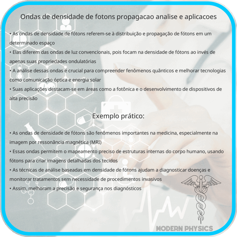 Ondas de Densidade de Fótons: Propagação, Análise e Aplicações
