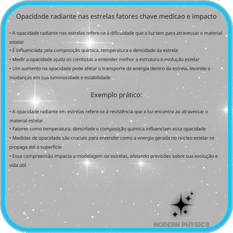 Opacidade Radiante nas Estrelas | Fatores-Chave, Medição e Impacto