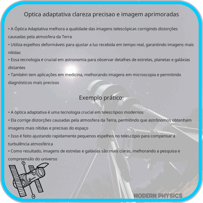 Óptica Adaptativa | Clareza, Precisão e Imagem Aprimoradas