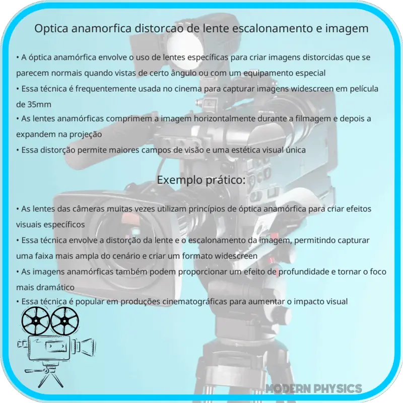 Óptica Anamórfica | Distorção de Lente, Escalonamento e Imagem