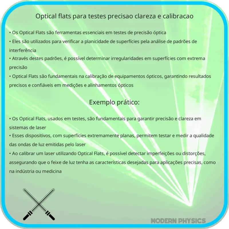 Optical Flats para Testes | Precisão, Clareza e Calibração