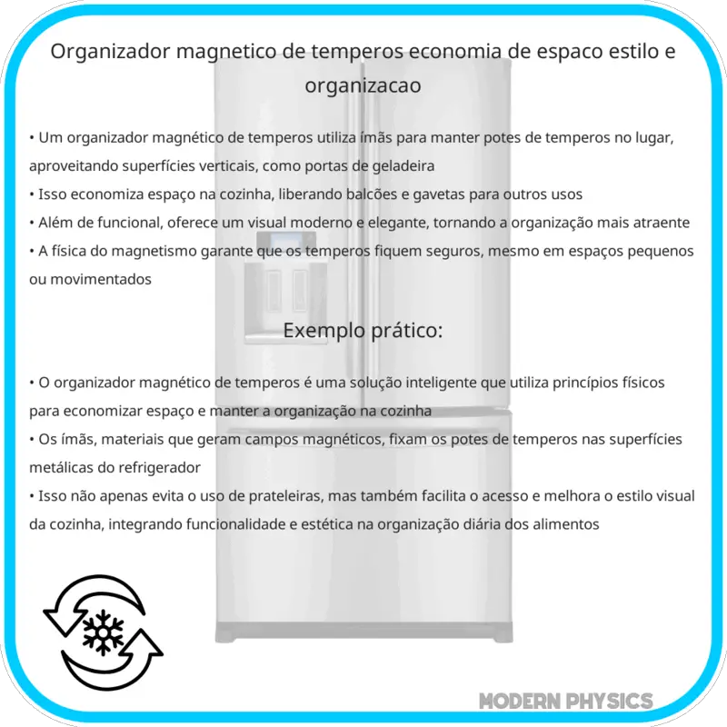 Organizador Magnético de Temperos | Economia de Espaço, Estilo e Organização