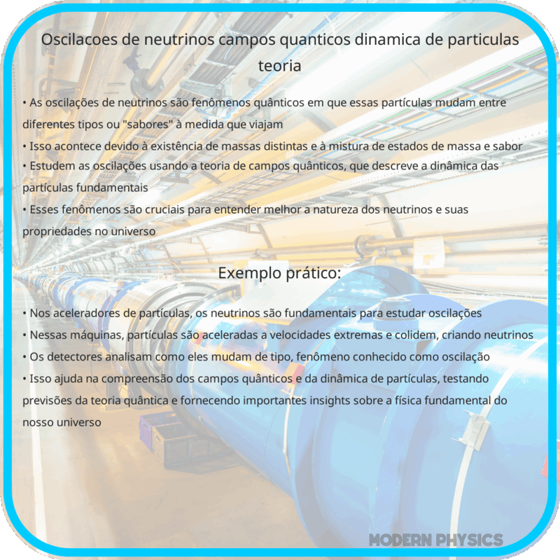 Oscilações de Neutrinos | Campos Quânticos, Dinâmica de Partículas & Teoria