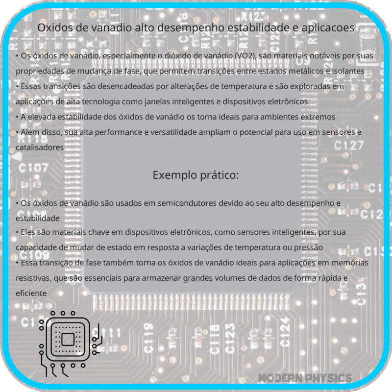 Óxidos de Vanádio | Alto Desempenho, Estabilidade e Aplicações