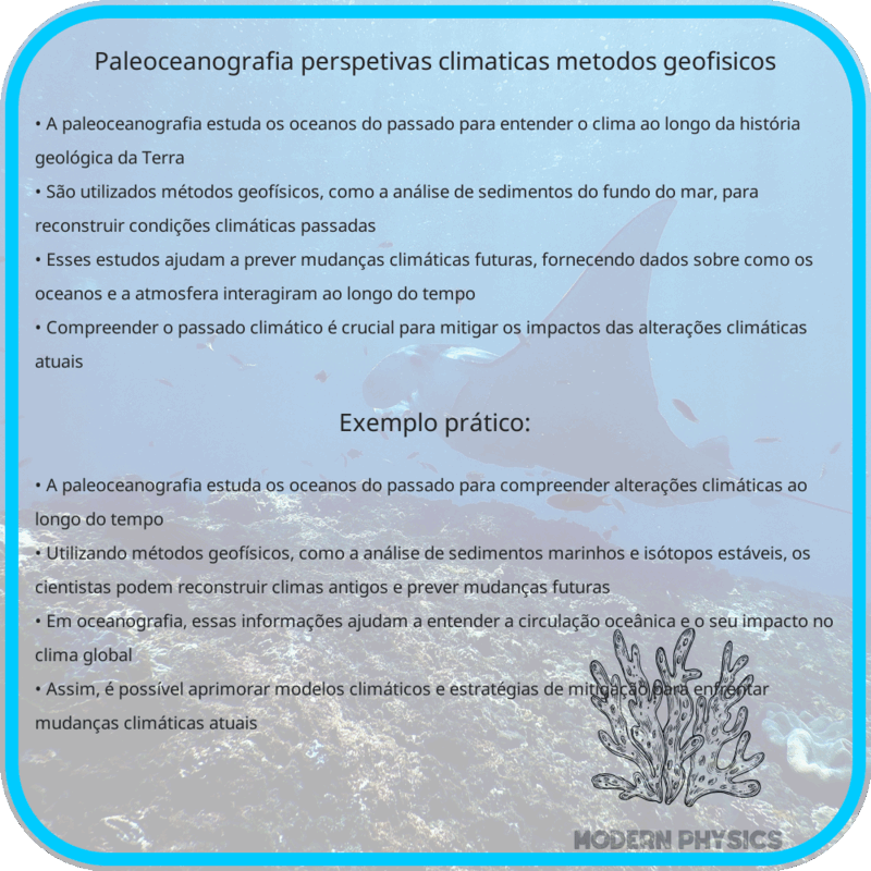 Paleoceanografia | Perspetivas Climáticas & Métodos Geofísicos