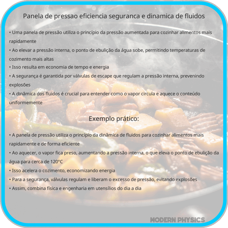 Panela de Pressão: Eficiência, Segurança e Dinâmica de Fluidos