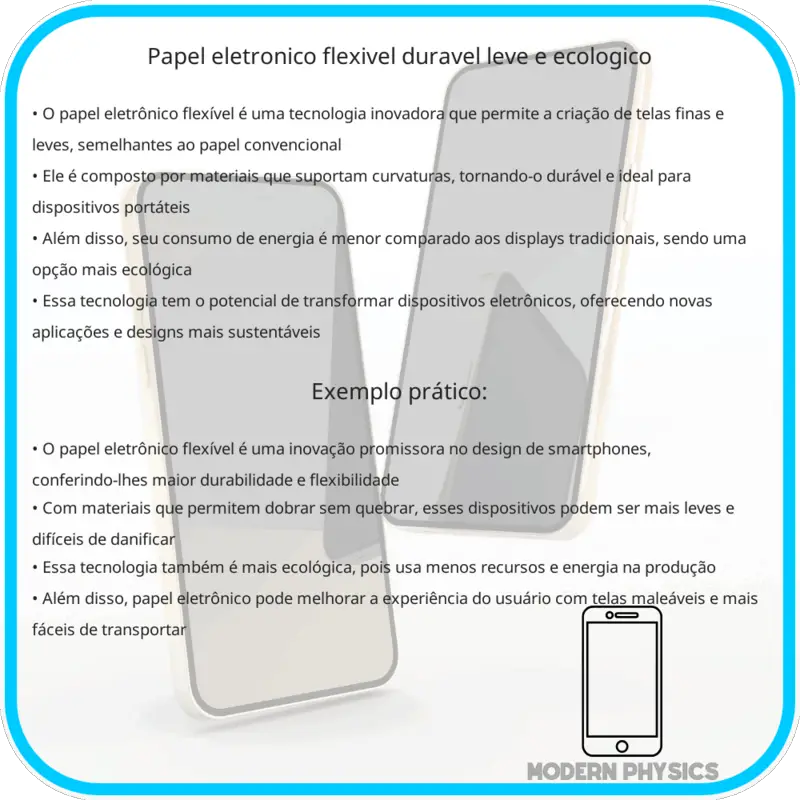 Papel Eletrônico Flexível: Durável, Leve e Ecológico