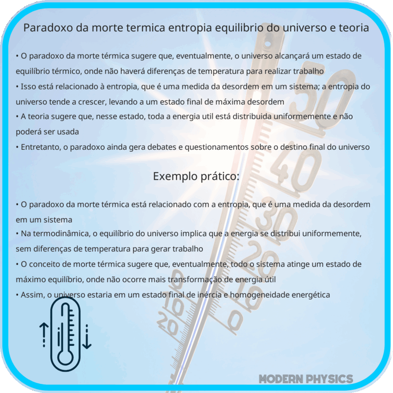 Paradoxo da Morte Térmica | Entropia, Equilíbrio do Universo e Teoria