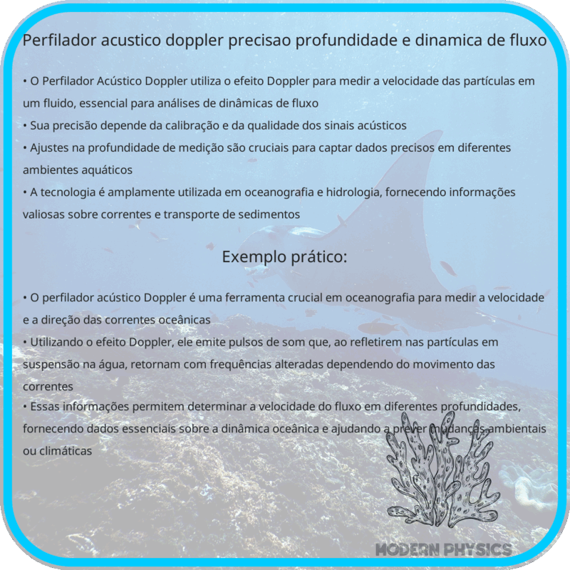 Perfilador Acústico Doppler: Precisão, Profundidade e Dinâmica de Fluxo