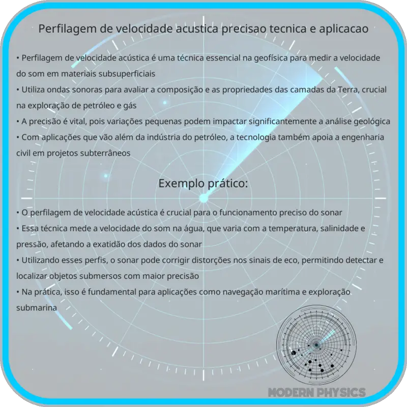 Perfilagem de Velocidade Acústica | Precisão, Técnica e Aplicação