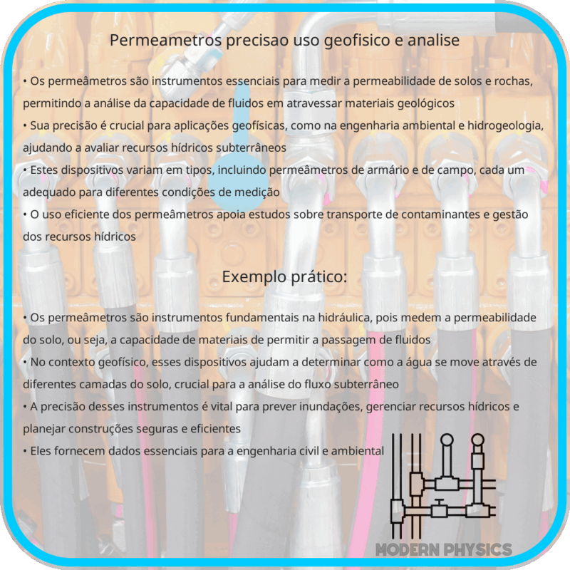 Permeâmetros: Precisão, Uso Geofísico e Análise