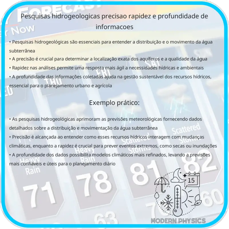 Pesquisas Hidrogeológicas | Precisão, Rapidez e Profundidade de Informações