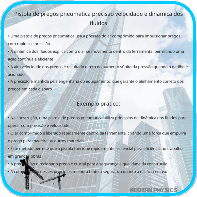 Pistola de Pregos Pneumática | Precisão, Velocidade e Dinâmica dos Fluidos
