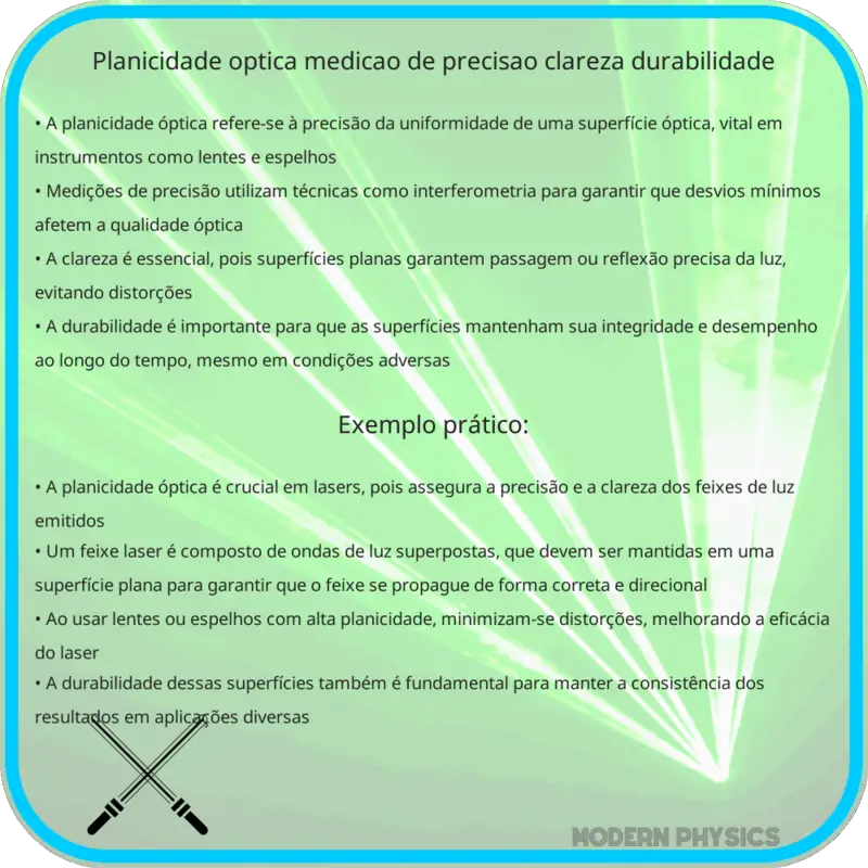 Planicidade Óptica | Medição de Precisão, Clareza & Durabilidade