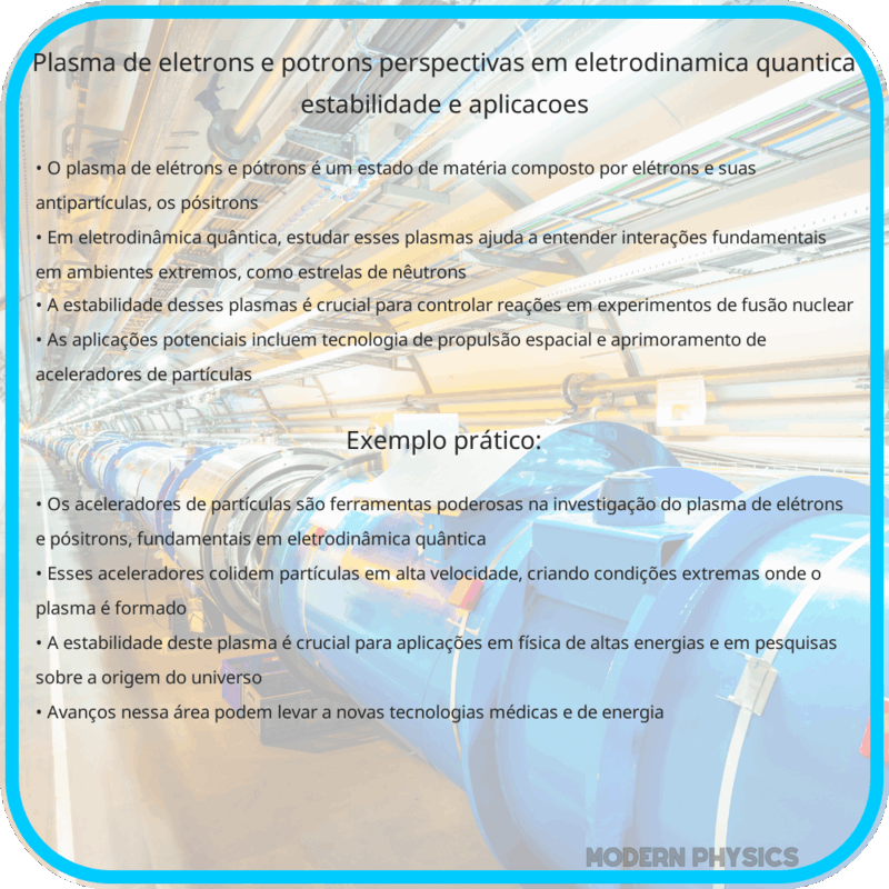 Plasma de Elétrons e Pótrons | Perspectivas em Eletrodinâmica Quântica, Estabilidade e Aplicações