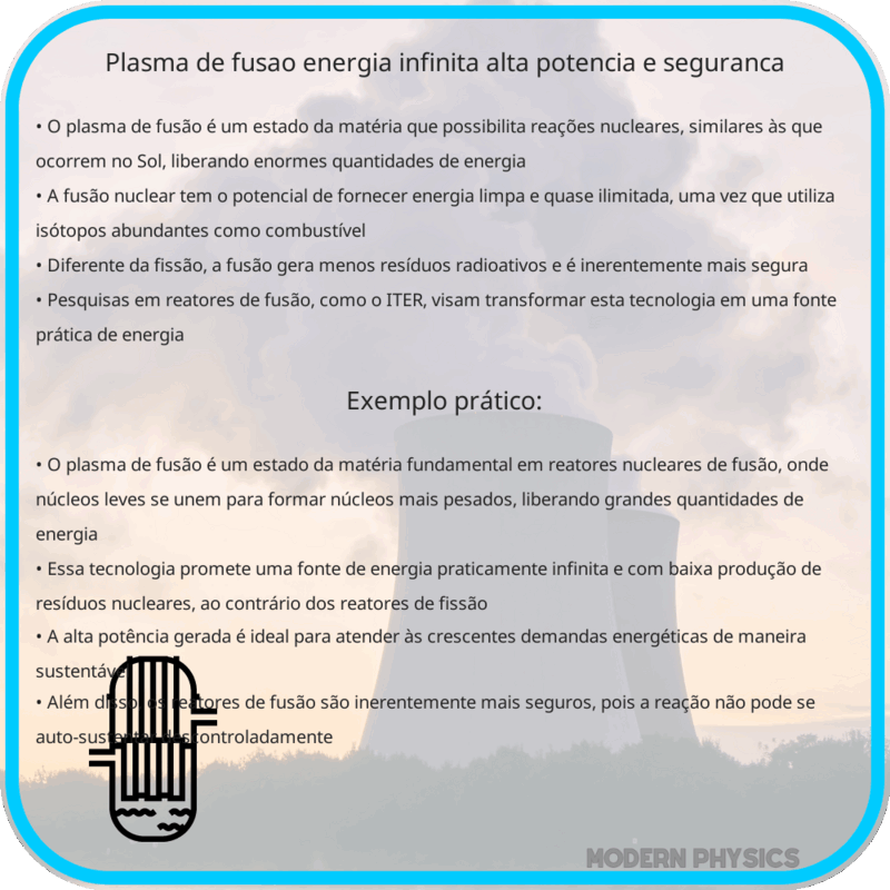 Plasma de Fusão | Energia Infinita, Alta Potência e Segurança