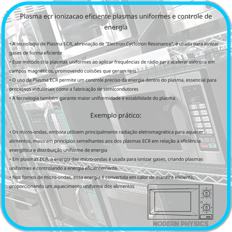 Plasma ECR | Ionização Eficiente, Plasmas Uniformes e Controle de Energia