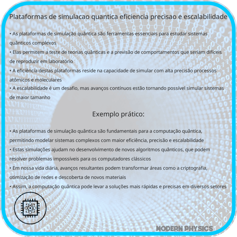 Plataformas de Simulação Quântica | Eficiência, Precisão e Escalabilidade