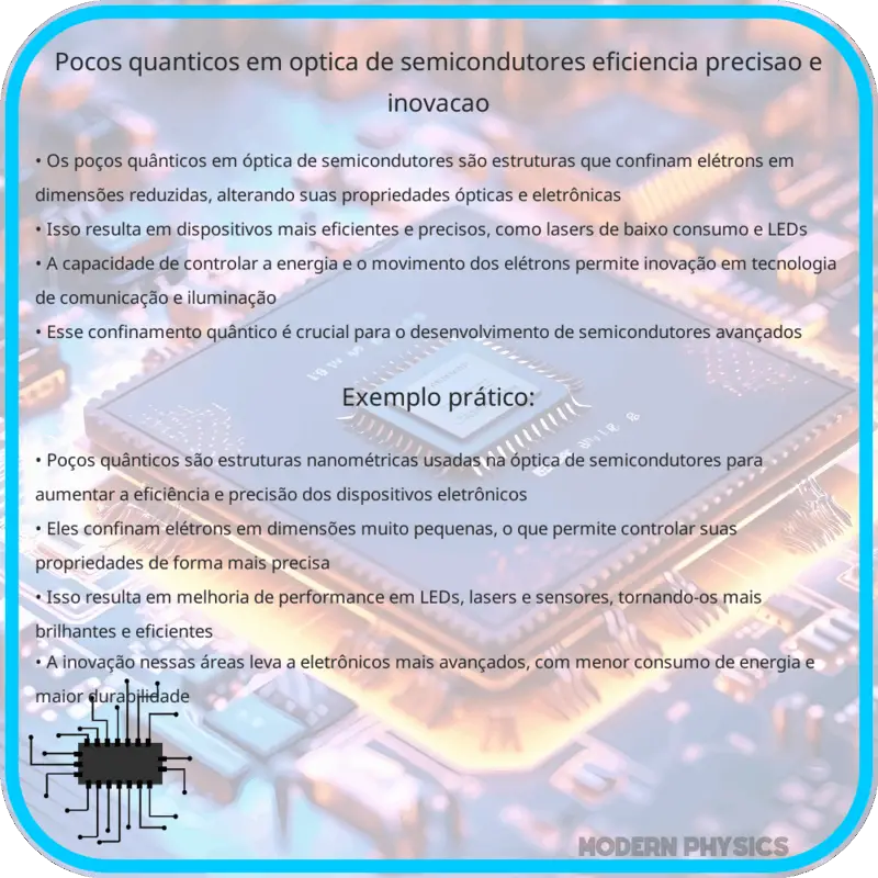 Poços Quânticos em Óptica de Semicondutores | Eficiência, Precisão e Inovação