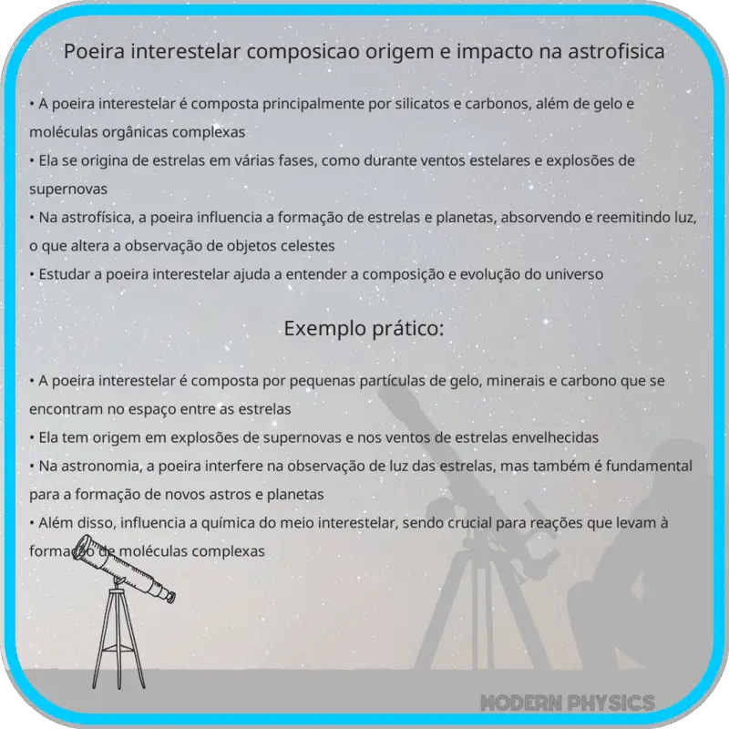 Poeira Interestelar: Composição, Origem e Impacto na Astrofísica