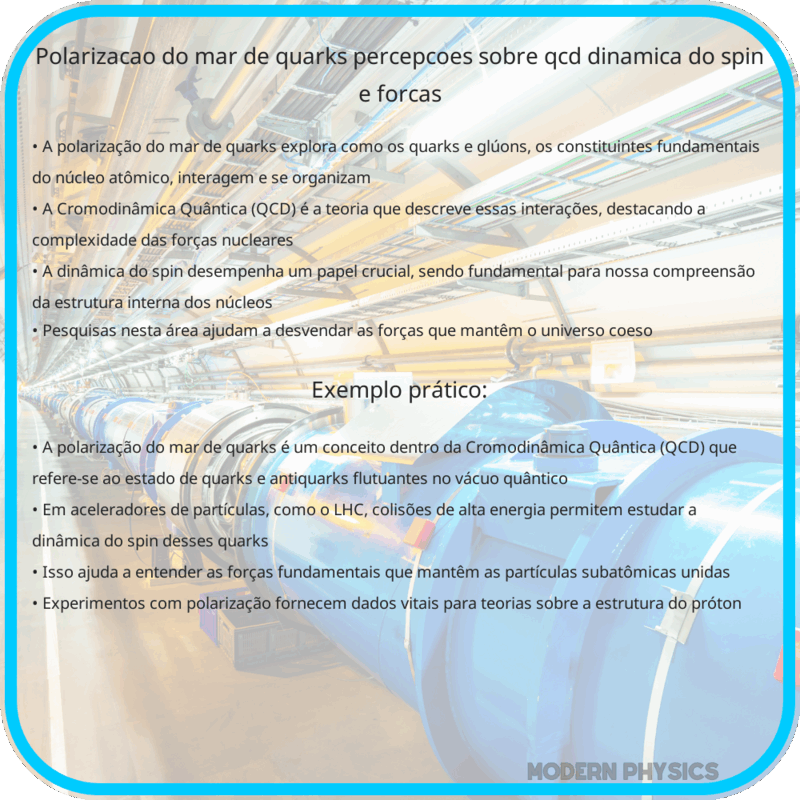 Polarização do Mar de Quarks | Percepções sobre QCD, Dinâmica do Spin e Forças