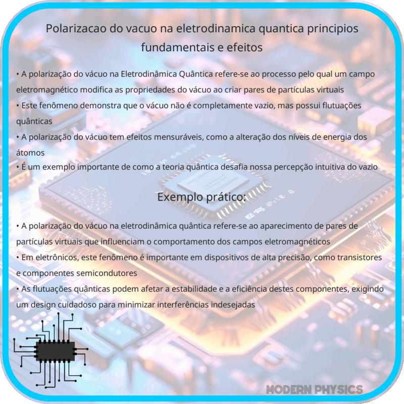 Polarização do Vácuo na Eletrodinâmica Quântica | Princípios Fundamentais e Efeitos