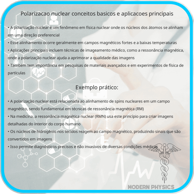Polarização Nuclear: Conceitos Básicos e Aplicações Principais