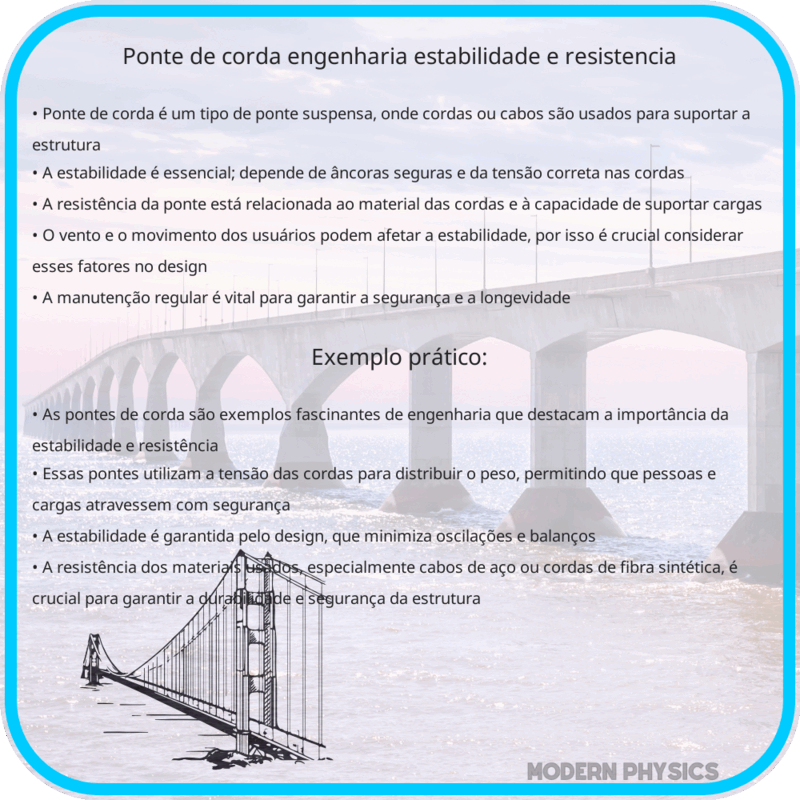 Ponte de Corda | Engenharia, Estabilidade e Resistência