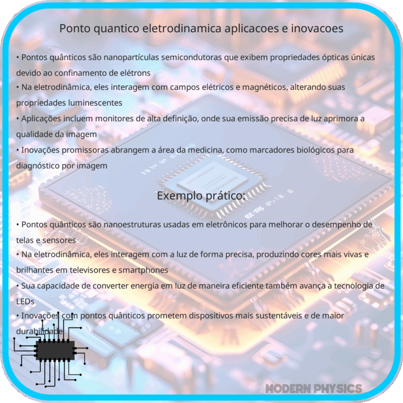 Ponto Quântico | Eletrodinâmica, Aplicações e Inovações