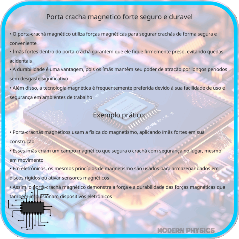 Porta-Crachá Magnético | Forte, Seguro e Durável