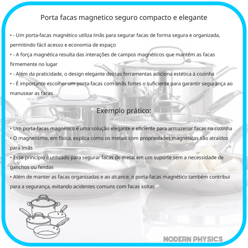 Porta-Facas Magnético | Seguro, Compacto e Elegante