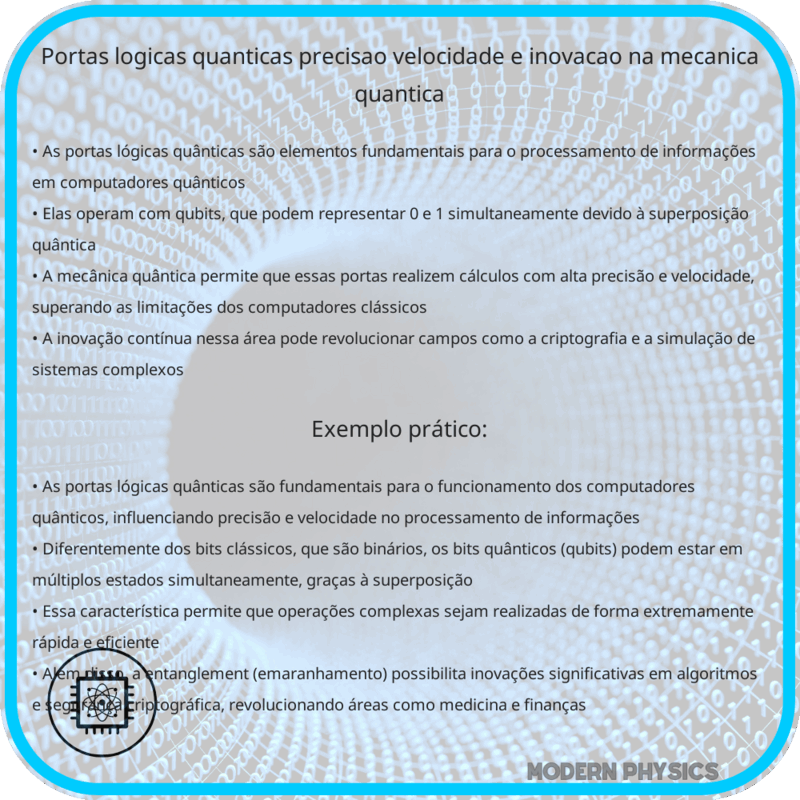 Portas Lógicas Quânticas | Precisão, Velocidade e Inovação na Mecânica Quântica