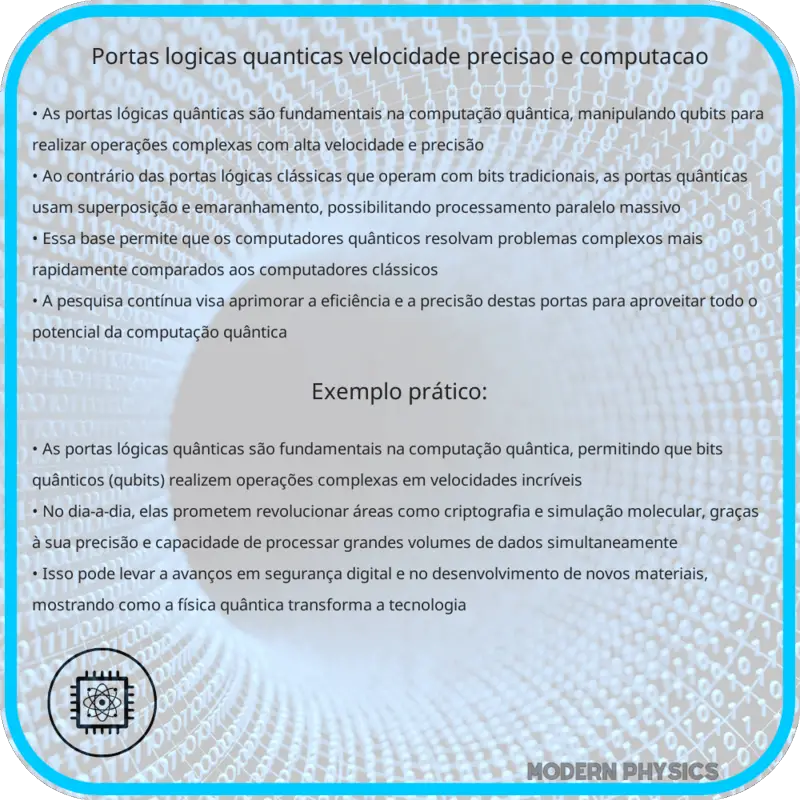 Portas Lógicas Quânticas | Velocidade, Precisão e Computação
