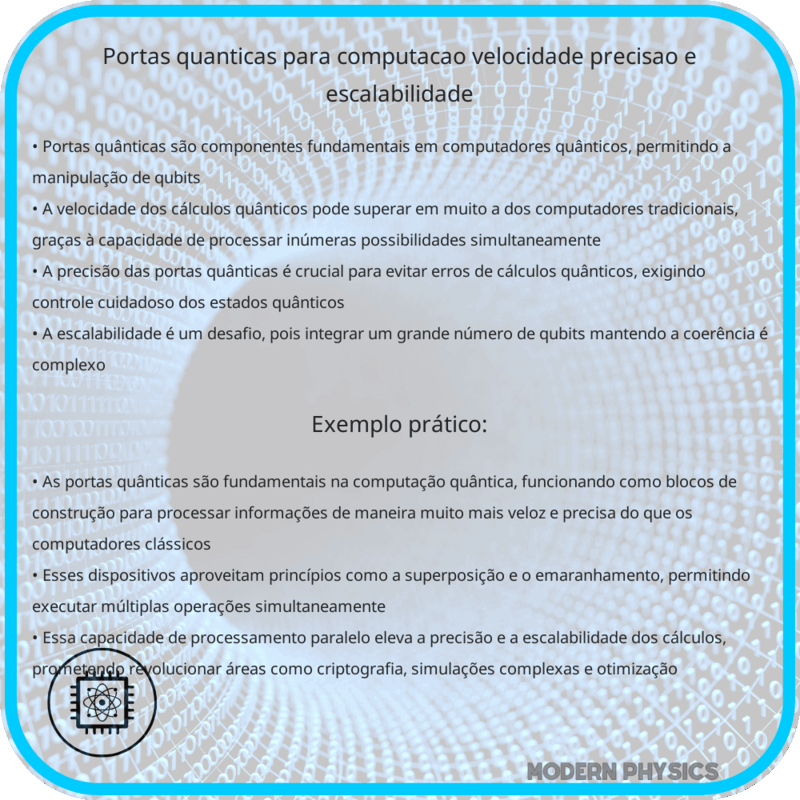 Portas Quânticas para Computação | Velocidade, Precisão e Escalabilidade