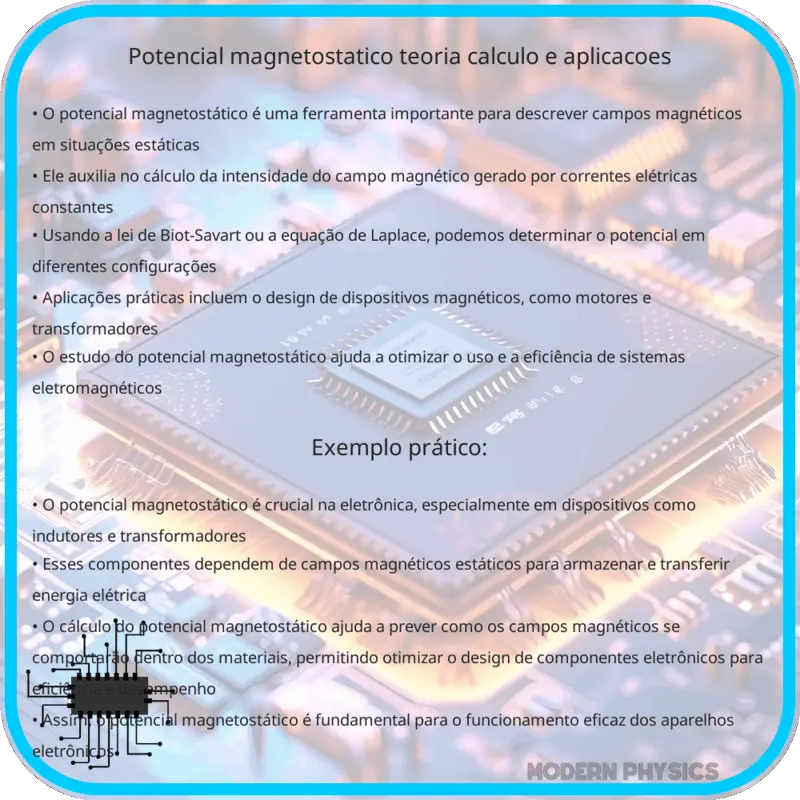 Potencial Magnetostático | Teoria, Cálculo e Aplicações