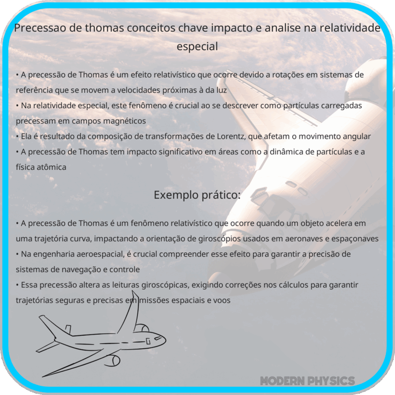 Precessão de Thomas | Conceitos-Chave, Impacto e Análise na Relatividade Especial